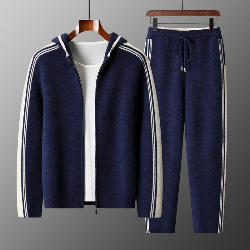 Men's Half Turtleneck Wool Cardigan