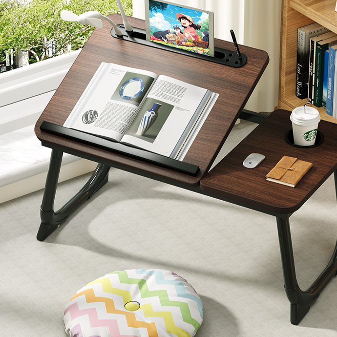 Adjustable Folding Desk with Cup Holder