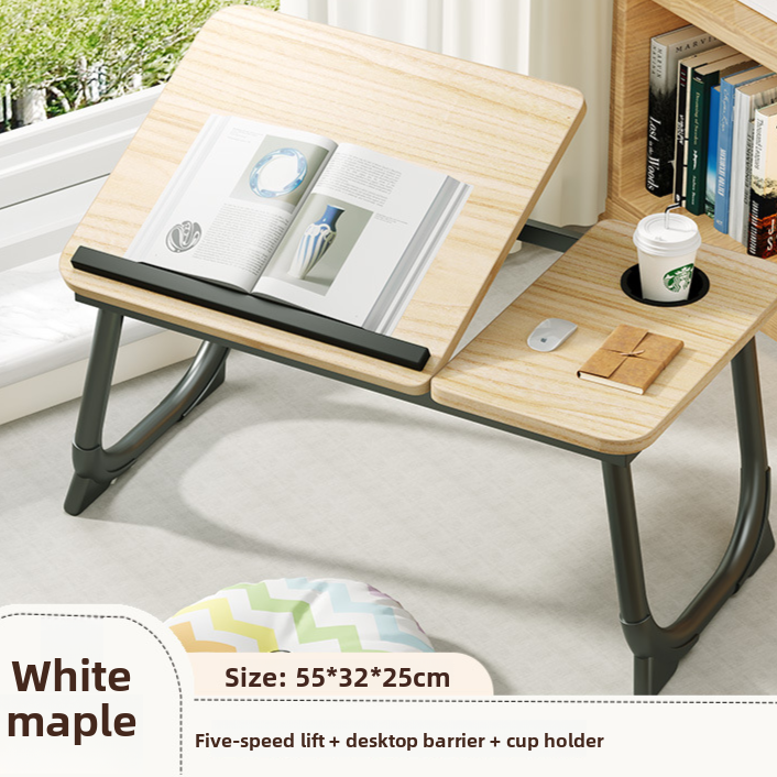 Adjustable Folding Desk with Cup Holder