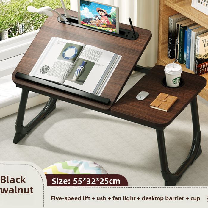 Adjustable Folding Desk with Cup Holder