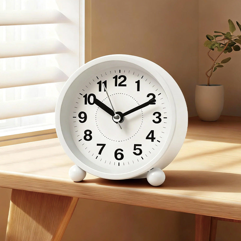 Silent Metal Alarm Clock with Dual Display