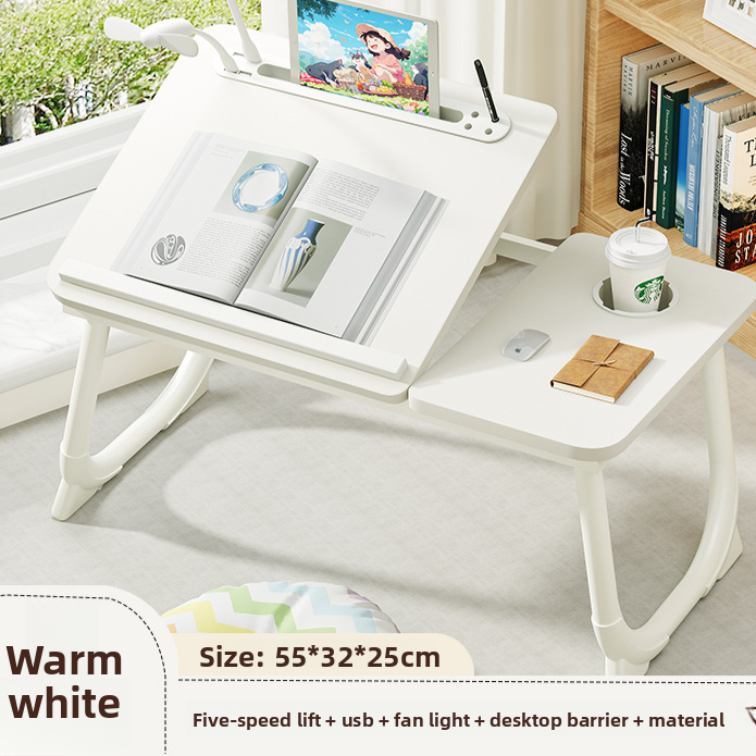 Adjustable Folding Desk with Cup Holder