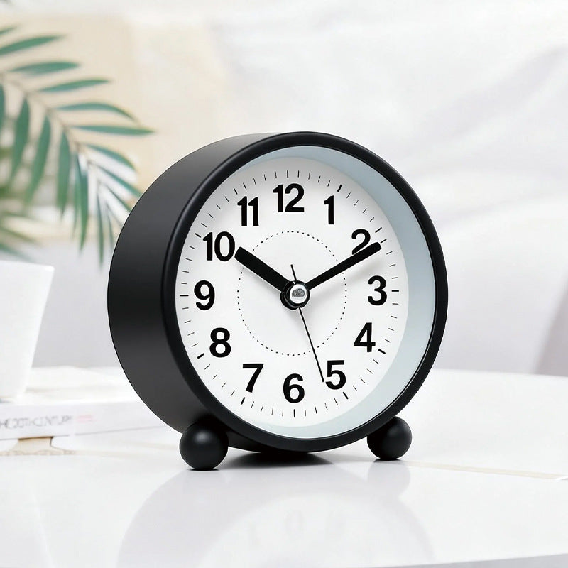 Silent Metal Alarm Clock with Dual Display