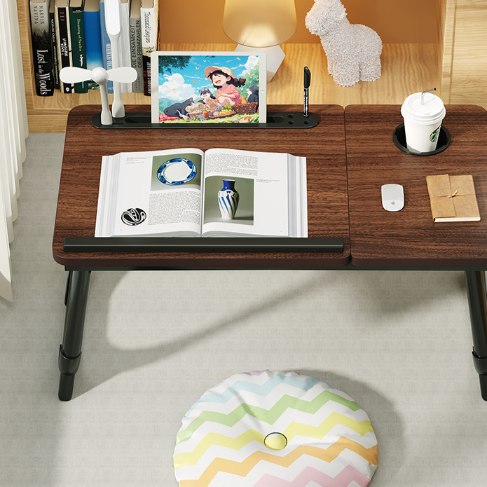 Adjustable Folding Desk with Cup Holder