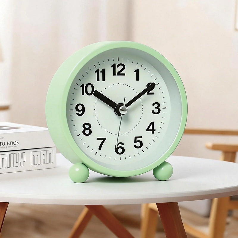 Silent Metal Alarm Clock with Dual Display