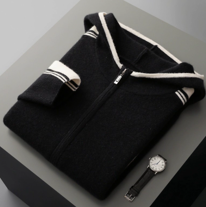 Men's Half Turtleneck Wool Cardigan