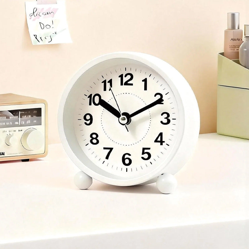 Silent Metal Alarm Clock with Dual Display