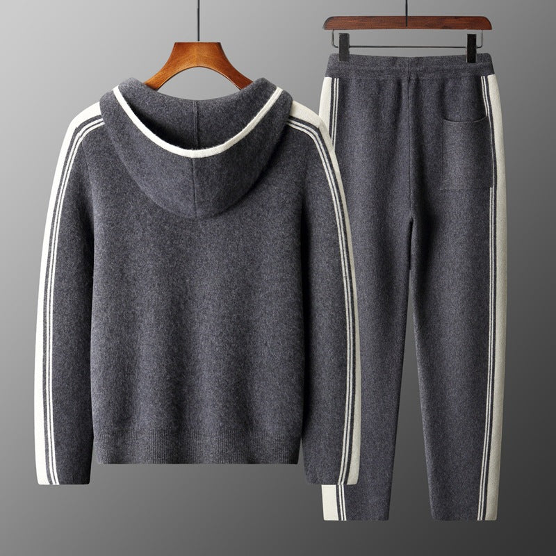 Men's Half Turtleneck Wool Cardigan