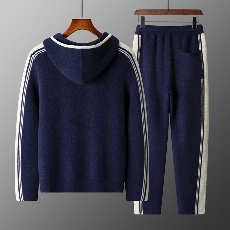 Men's Half Turtleneck Wool Cardigan