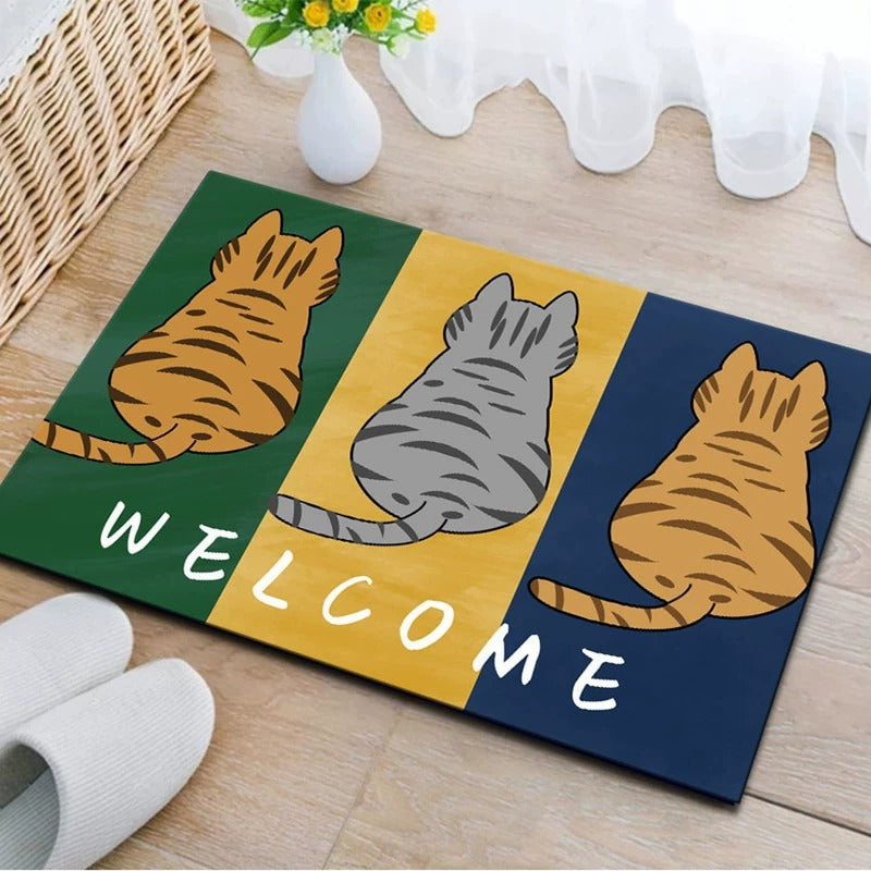 Floral Non-Slip Floor Mat