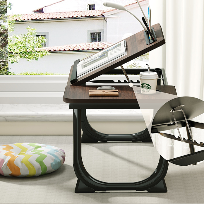 Adjustable Folding Desk with Cup Holder
