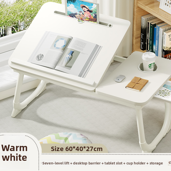 Adjustable Folding Desk with Cup Holder