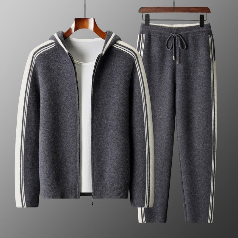 Men's Half Turtleneck Wool Cardigan
